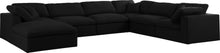 Load image into Gallery viewer, Serene Black Linen Fabric Deluxe Cloud Modular Sectional