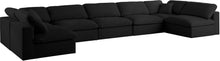 Load image into Gallery viewer, Serene Black Linen Fabric Deluxe Cloud Modular Sectional