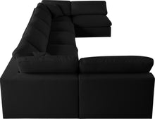 Load image into Gallery viewer, Serene Black Linen Fabric Deluxe Cloud Modular Sectional