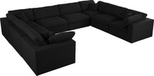 Load image into Gallery viewer, Serene Black Linen Fabric Deluxe Cloud Modular Sectional