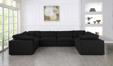 Load image into Gallery viewer, Serene Black Linen Fabric Deluxe Cloud Modular Sectional