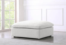 Load image into Gallery viewer, Serene Cream Linen Fabric Deluxe Cloud Ottoman