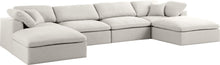 Load image into Gallery viewer, Serene Cream Linen Fabric Deluxe Cloud Modular Sectional