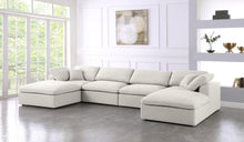 Load image into Gallery viewer, Serene Cream Linen Fabric Deluxe Cloud Modular Sectional