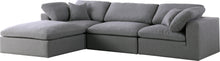 Load image into Gallery viewer, Serene Grey Linen Fabric Deluxe Cloud Modular Sectional