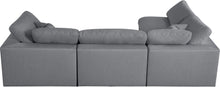 Load image into Gallery viewer, Serene Grey Linen Fabric Deluxe Cloud Modular Sectional
