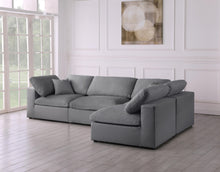 Load image into Gallery viewer, Serene Grey Linen Fabric Deluxe Cloud Modular Sectional