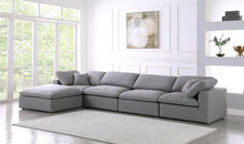 Load image into Gallery viewer, Serene Grey Linen Fabric Deluxe Cloud Modular Sectional
