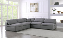 Load image into Gallery viewer, Serene Grey Linen Fabric Deluxe Cloud Modular Sectional