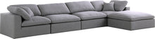 Load image into Gallery viewer, Serene Grey Linen Fabric Deluxe Cloud Modular Sectional