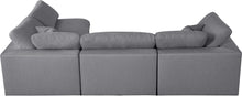 Load image into Gallery viewer, Serene Grey Linen Fabric Deluxe Cloud Modular Sectional