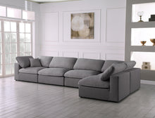 Load image into Gallery viewer, Serene Grey Linen Fabric Deluxe Cloud Modular Sectional