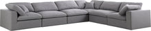Load image into Gallery viewer, Serene Grey Linen Fabric Deluxe Cloud Modular Sectional