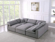 Load image into Gallery viewer, Serene Grey Linen Fabric Deluxe Cloud Modular Sectional