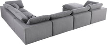 Load image into Gallery viewer, Serene Grey Linen Fabric Deluxe Cloud Modular Sectional