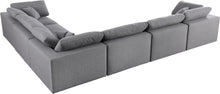 Load image into Gallery viewer, Serene Grey Linen Fabric Deluxe Cloud Modular Sectional