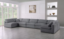 Load image into Gallery viewer, Serene Grey Linen Fabric Deluxe Cloud Modular Sectional