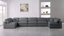 Load image into Gallery viewer, Serene Grey Linen Fabric Deluxe Cloud Modular Sectional
