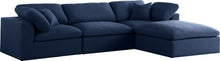 Load image into Gallery viewer, Serene Navy Linen Fabric Deluxe Cloud Modular Sectional