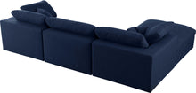 Load image into Gallery viewer, Serene Navy Linen Fabric Deluxe Cloud Modular Sectional
