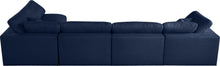 Load image into Gallery viewer, Serene Navy Linen Fabric Deluxe Cloud Modular Sectional