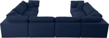 Load image into Gallery viewer, Serene Navy Linen Fabric Deluxe Cloud Modular Sectional