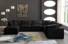 Load image into Gallery viewer, Plush Black Velvet Standard Cloud Modular Sectional