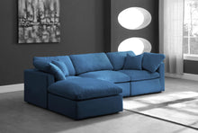 Load image into Gallery viewer, Plush Navy Velvet Standard Cloud Modular Sectional