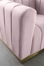 Load image into Gallery viewer, Marlon Pink Velvet Loveseat
