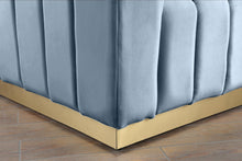 Load image into Gallery viewer, Marlon Sky Blue Velvet Loveseat