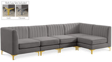 Load image into Gallery viewer, Alina Grey Velvet Modular Sectional