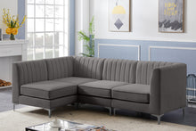 Load image into Gallery viewer, Alina Grey Velvet Modular Sectional