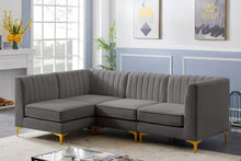 Load image into Gallery viewer, Alina Grey Velvet Modular Sectional
