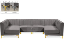 Load image into Gallery viewer, Alina Grey Velvet Modular Sectional