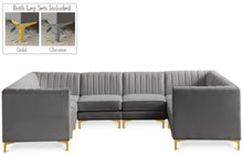 Load image into Gallery viewer, Alina Grey Velvet Modular Sectional