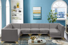 Load image into Gallery viewer, Alina Grey Velvet Modular Sectional