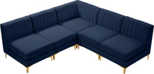 Load image into Gallery viewer, Alina Navy Velvet Modular Sectional