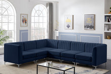 Load image into Gallery viewer, Alina Navy Velvet Modular Sectional