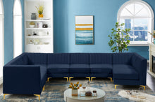 Load image into Gallery viewer, Alina Navy Velvet Modular Sectional