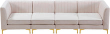 Load image into Gallery viewer, Alina Pink Velvet Modular Sectional