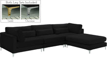 Load image into Gallery viewer, Julia Black Velvet Modular Sectional (4 Boxes)