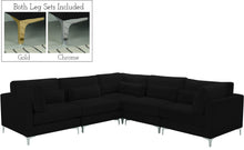 Load image into Gallery viewer, Julia Black Velvet Modular Sectional (5 Boxes)