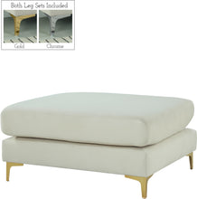Load image into Gallery viewer, Julia Cream Velvet Modular Ottoman