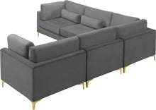 Load image into Gallery viewer, Julia Grey Velvet Modular Sectional (5 Boxes)