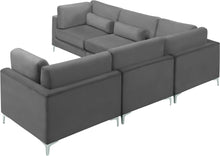 Load image into Gallery viewer, Julia Grey Velvet Modular Sectional (5 Boxes)