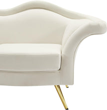 Load image into Gallery viewer, Lips Cream Velvet Loveseat