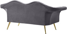 Load image into Gallery viewer, Lips Grey Velvet Loveseat