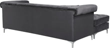 Load image into Gallery viewer, Damian Grey Velvet 2pc. Reversible Sectional