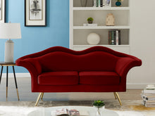 Load image into Gallery viewer, Lips Red Velvet Loveseat