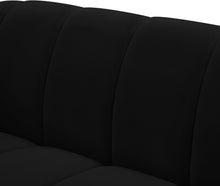 Load image into Gallery viewer, Elijah Black Velvet Loveseat